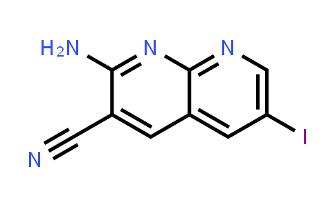 2-Amino-6-iodo-[1,8]naphthyridine-3-carbonitrile