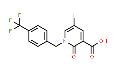 5-Iodo-2-oxo-1-[4-(trifluoromethyl)benzyl]-1,2-dihydro-3-pyridinecarboxylic acid