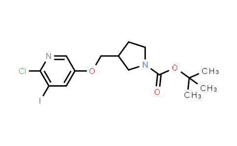 tert-Butyl 3-((6-chloro-5-iodopyridin-3-yloxy)-methyl)pyrrolidine-1-carboxylate