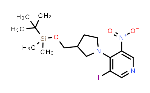 4-(3-((tert-Butyldimethylsilyloxy)methyl)-pyrrolidin-1-yl)-3-iodo-5-nitropyridine