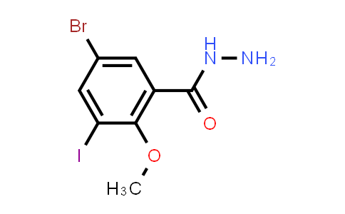 5-Bromo-3-iodo-2-methoxybenzenecarbohydrazide