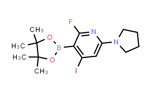 2-Fluoro-4-iodo-6-(pyrrolidin-1-yl)-3-(4,4,5,5-tetramethyl-1,3,2-dioxaborolan-2-yl)pyridine