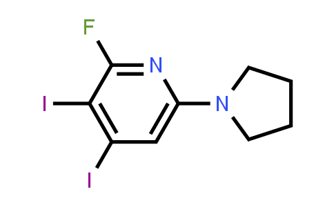 2-Fluoro-3,4-diiodo-6-(pyrrolidin-1-yl)pyridine