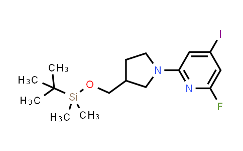 2-(3-((tert-Butyldimethylsilyloxy)methyl)-pyrrolidin-1-yl)-6-fluoro-4-iodopyridine