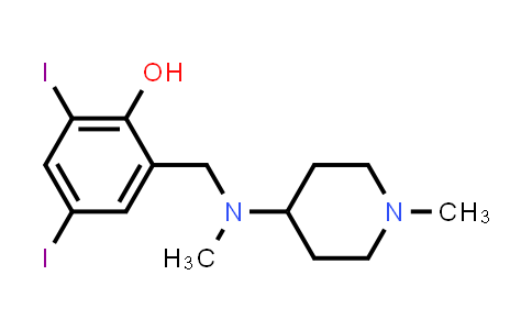 2,4-Diiodo-6-{[methyl(1-methylpiperidin-4-yl)-amino]methyl}phenol