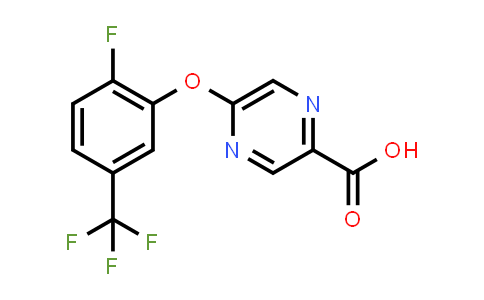 5-[2-Fluoro-5-(trifluoromethyl)phenoxy]pyrazine-2-carboxylic acid