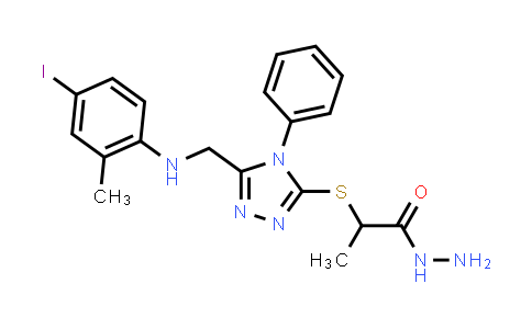 2-[(5-{[(4-Iodo-2-methylphenyl)amino]methyl}-4-phenyl-4H-1,2,4-triazol-3-yl)thio]propanohydrazide