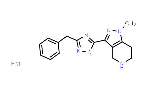 3-(3-Benzyl-1,2,4-oxadiazol-5-yl)-1-methyl-4,5,6,7-tetrahydro-1H-pyrazolo[4,3-c]pyridine HCl