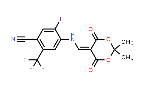 4-{[(2,2-Dimethyl-4,6-dioxo-1,3-dioxan-5-ylidene)methyl]-amino}-5-iodo-2-(trifluoromethyl)benzonitrile