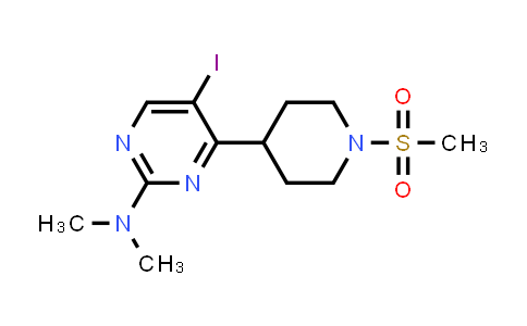 [5-Iodo-4-(1-methanesulfonyl-piperidin-4-yl)-pyrimidin-2-yl]-dimethyl-amine