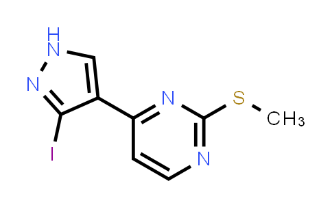 4-(3-Iodo-1H-pyrazol-4-yl)-2-(methylthio)pyrimidine