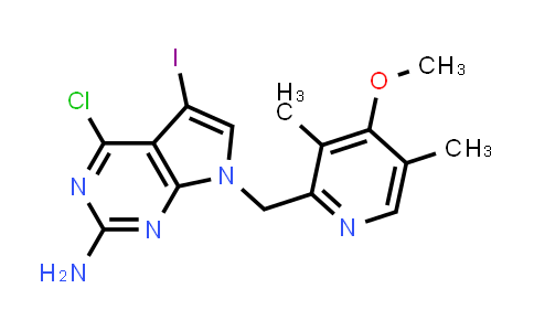 4-Chloro-5-iodo-7-((4-methoxy-3,5-dimethylpyridin-2-yl)methyl)-7H-pyrrolo[2,3-d]pyrimidin-2-amine