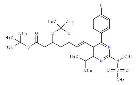 tert-Butyl 6-[(1E)-2-[4-(4-fluorophenyl)-6-(1-methylethyl)-2-[methyl(methylsulfonyl)amino]-5-pyrimidinyl]ethenyl]-2,2-dimethyl-1,3-dioxane-4-acetate