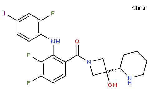 HF10206 | 934660-93-2 | [3,4-difluoro-2-[(2-fluoro-4-iodophenyl)aMino]phenyl][3-hydroxy-3-[(2S)-2-piperidinyl]-1-azetidinyl]Methanone