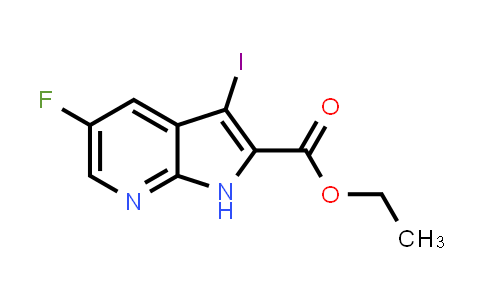 Ethyl 5-fluoro-3-iodo-1H-pyrrolo-[2,3-b]pyridine-2-carboxylate