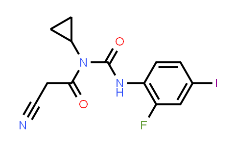 2-Cyano-N-cyclopropyl-N-((2-fluoro-4-iodophenyl)carbamoyl)acetamide