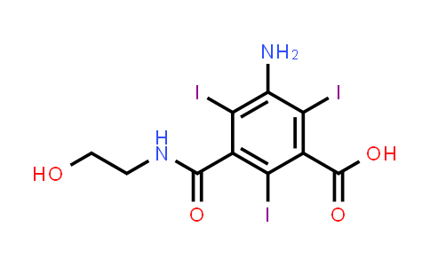 3-Amino-5-((2-hydroxyethyl)carbamoyl)-2,4,6-triiodobenzoic acid