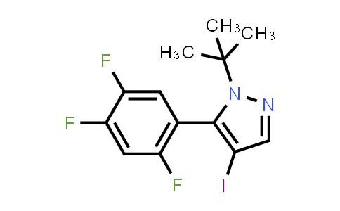 1-(tert-Butyl)-4-iodo-5-(2,4,5-trifluorophenyl)-1H-pyrazole