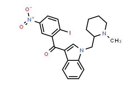 (2-Iodo-5-nitrophenyl)(1-((1-methylpiperidin-2-yl)methyl)-1H-Indol-3-yl)methanone