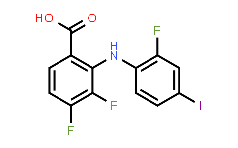 3,4-Difluoro-2-((2-fluoro-4-iodophenyl)-amino)benzoic acid