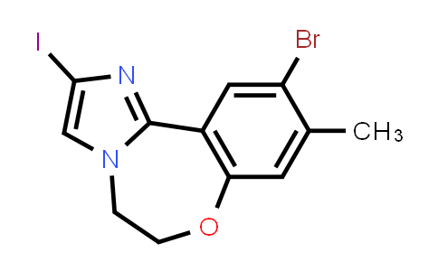 10-Bromo-2-iodo-9-methyl-5,6-dihydrobenzo-[f]imidazo[1,2-d][1,4]oxazepine