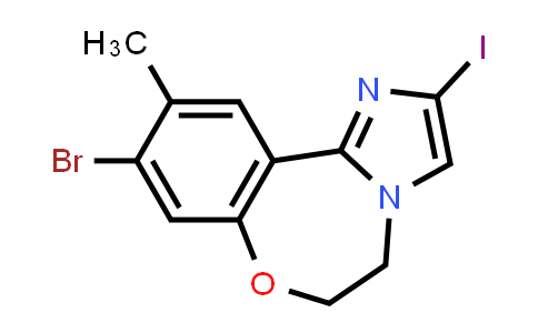 9-Bromo-2-iodo-10-methyl-5,6-dihydrobenzo-[f]imidazo[1,2-d][1,4]oxazepine