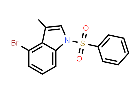 4-Bromo-3-iodo-1-(phenylsulfonyl)-1H-indole