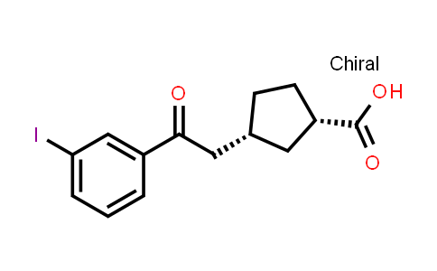 cis-3-[2-(3-Iodophenyl)-2-oxoethyl]-cyclopentane-1-carboxylic acid