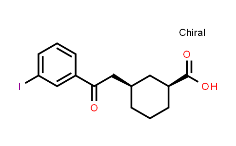 cis-3-[2-(3-Iodophenyl)-2-oxoethyl]-cyclohexane-1-carboxylic acid