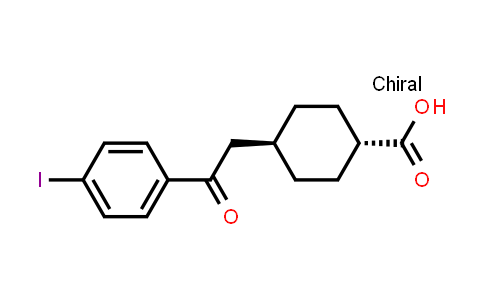 trans-4-[2-(4-Iodophenyl)-2-oxoethyl]-cyclohexane-1-carboxylic acid