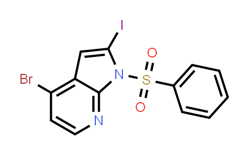 4-Bromo-2-iodo-1-(phenylsulfonyl)-1H-pyrrolo[2,3-b]pyridine