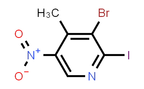 3-Bromo-2-iodo-4-methyl-5-nitropyridine