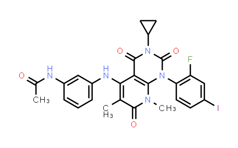 N-(3-(3-Cyclopropyl-1-(2-fluoro-4-iodophenyl)-6,8-dimethyl-2,4,7-trioxo-1,2,3,4,7,8-hexahydropyrido[2,3-d]pyrimidin-5-ylamino)phenyl)acetamide