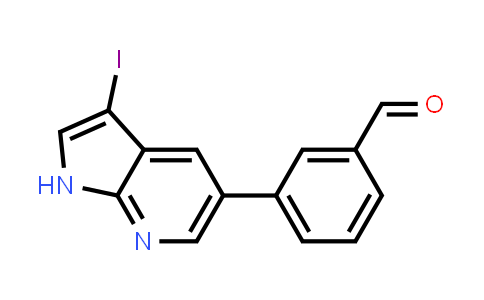 3-(3-Iodo-1H-pyrrolo[2,3-b]pyridin-5-yl)benzaldehyde