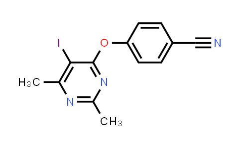 4-[(5-Iodo-2,6-dimethyl-4-pyrimidinyl)oxy]benzenecarbonitrile