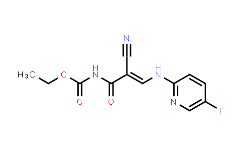 Ethyl N-{2-cyano-3-[(5-iodo-2-pyridinyl)amino]acryloyl}carbamate