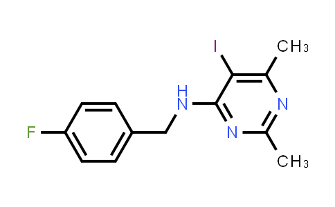 N-(4-Fluorobenzyl)-5-iodo-2,6-dimethyl-4-pyrimidinamine