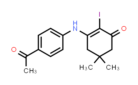 3-((4-Acetylphenyl)amino)-2-iodo-5,5-dimethylcyclohex-2-en-1-one