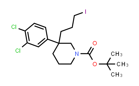 tert-Butyl 3-(3,4-dichlorophenyl)-3-(3-iodopropyl)-1-piperidinecarboxylate