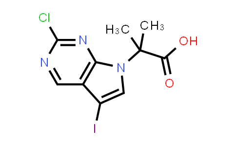 2-(2-Chloro-5-iodo-7H-pyrrolo[2,3-d]pyrimidin-7-yl)-2-methylpropanoic acid