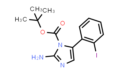 2-Amino-5-(2-iodophenyl)-imidazole-1-carboxylic acid tert-butyl ester