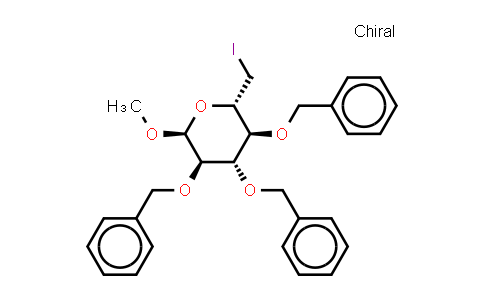 Methyl-6-deoxy-6-iodo-2,3,4-tri-O-benzyl-(+/-)-D-glucopyranoside