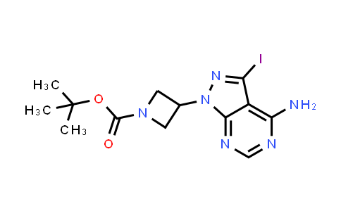 3-(4-Amino-3-iodo-pyrazolo[3,4-d]pyrimidin-1-yl)-azetidine-1-carboxylic acid tert-butyl ester