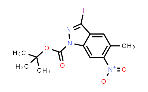 3-Iodo-5-methyl-6-nitro-indazole-1-carboxylic acid tert-butyl ester