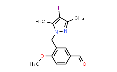 3-[(4-Iodo-3,5-dimethyl-1H-pyrazol-1-yl)methyl]-4-methoxybenzaldehyde