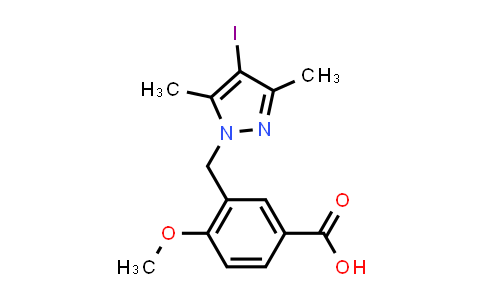 3-[(4-Iodo-3,5-dimethyl-1H-pyrazol-1-yl)methyl]-4-methoxybenzoic acid