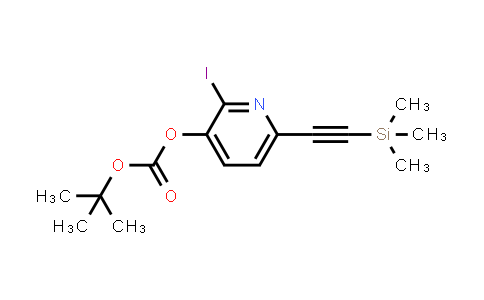 tert-Butyl 2-iodo-6-((trimethylsilyl)ethynyl)-pyridin-3-yl carbonate