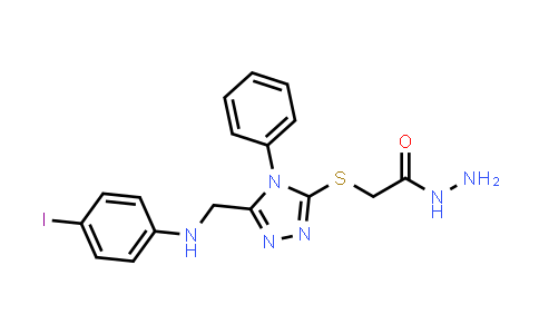 2-[(5-{[(4-Iodophenyl)amino]methyl}-4-phenyl-4H-1,2,4-triazol-3-yl)thio]acetohydrazide