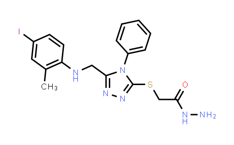 2-[(5-{[(4-Iodo-2-methylphenyl)amino]methyl}-4-phenyl-4H-1,2,4-triazol-3-yl)thio]acetohydrazide