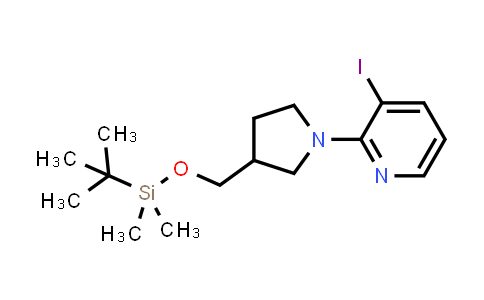 2-(3-((tert-Butyldimethylsilyloxy)methyl)-pyrrolidin-1-yl)-3-iodopyridine